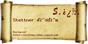 Stettner Ádám névjegykártya